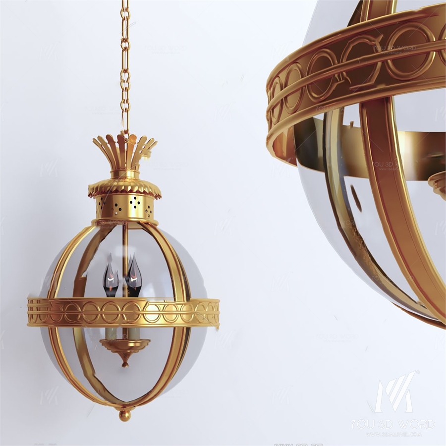 drop ceiling light 3d model 03